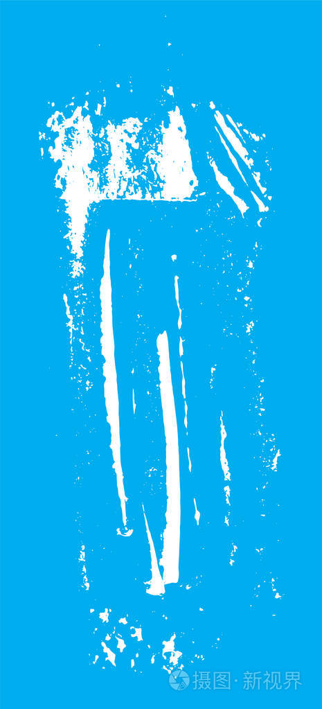 Grunge 纹理。白刷上蓝色。矢量模板。城市的背景。灰尘覆盖窘迫粮食。手绘插画。为您的设计或剪贴簿的抽象形状