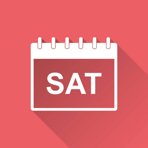 星期六日历页面象形图图标.