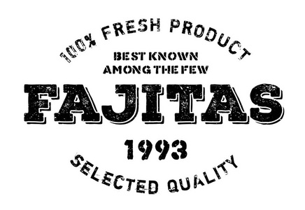 Fajitas 邮票橡胶 grunge