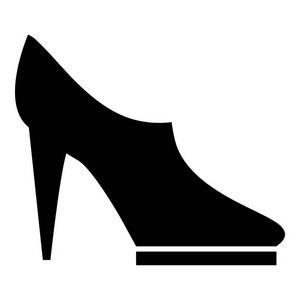 妇女高跟鞋图标，简单的样式
