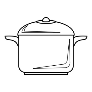 潘烹饪图标，大纲样式