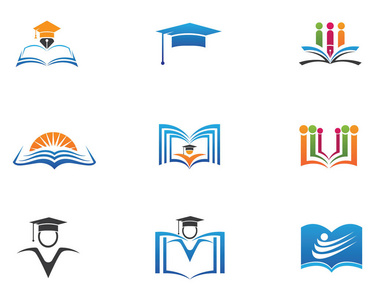 社区组织,体育比赛,伙伴团结家庭,领导教育 logo 模板矢量插图设计