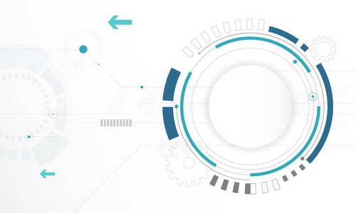 抽象的白色圆圈数字技术背景，未来派的结构元素的概念背景设计