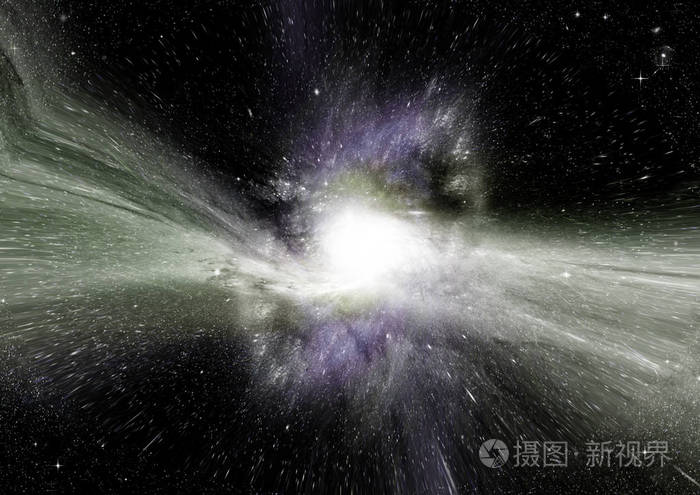 明星在一个遥远的星系中的尘埃和气体星云