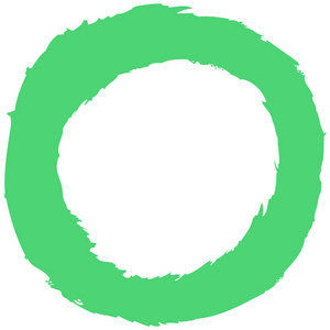 绿色的一笔圆形状