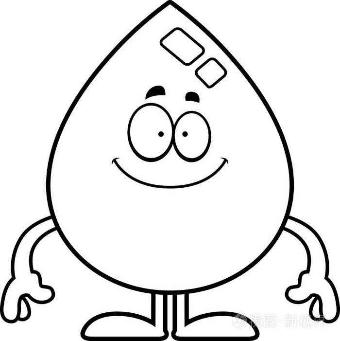 快乐卡通水滴插画-正版商用图片0wemp3-摄图新视界