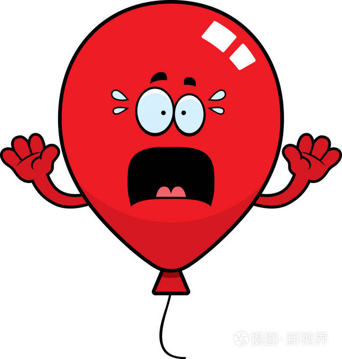 害怕的卡通气球