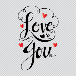 爱你,手书面的刻字.浪漫的书法照片