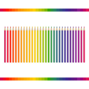 铅笔不同颜色矢量