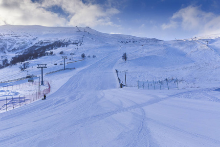 在 Bakuriani.Georgia 的滑雪坡