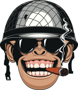 吸烟大猩猩图片