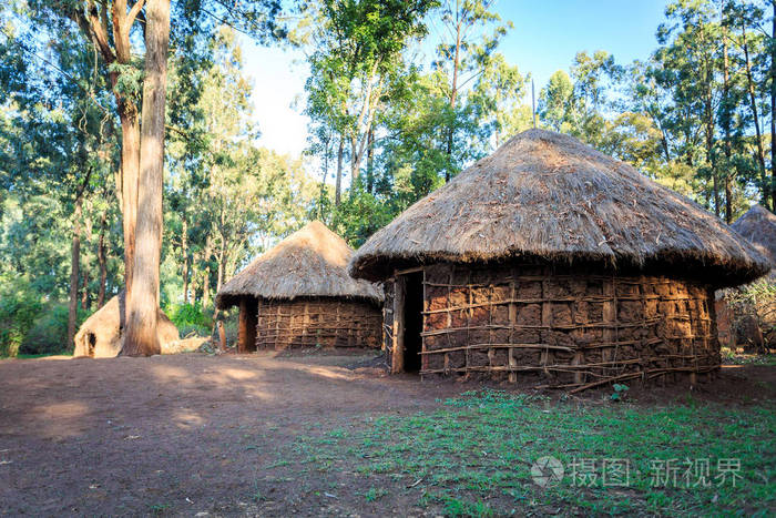 肯尼亚人民的传统 部落小屋