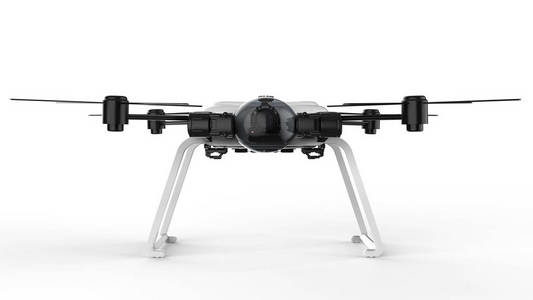 与 quadcopter 的黑色无人机