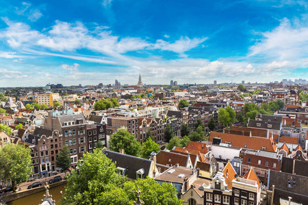阿姆斯特丹的全景视图