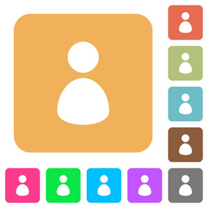 用户圆形方形平面图标照片