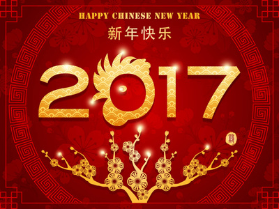 中国新年背景翻译年的公鸡