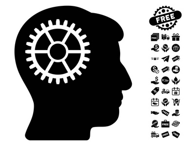 与免费奖金智力齿轮图标图片