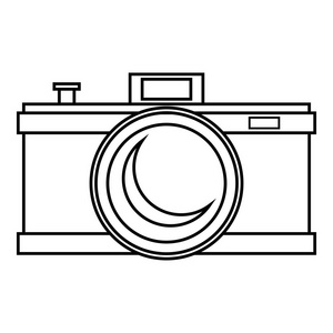 Photocamera 图标，大纲样式