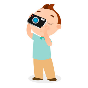 卡通动物照相机图片