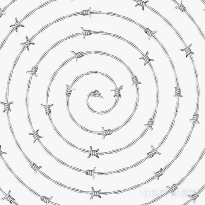 螺旋上升的清洁铁丝网