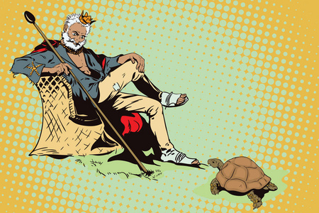 国王在一个荒岛上.乞丐王照片