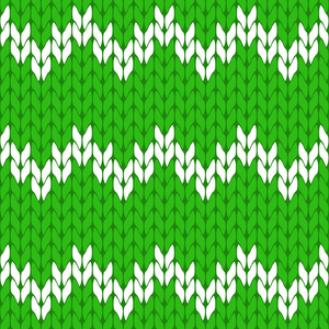 针织浅绿色和白色背景图案三角孤立的矢量