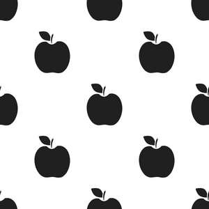 黑色的苹果图标。烤水果图标