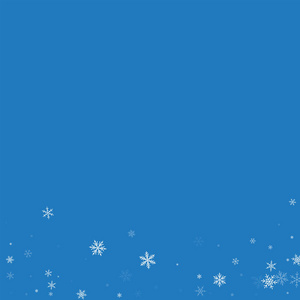 稀疏的降雪抽象底部在蓝色背景矢量图
