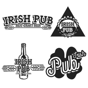 老式的爱尔兰酒吧标志