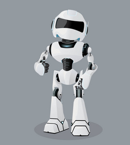 饱满的热情的机器人照片