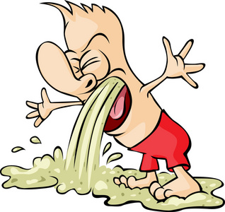 年轻的醉酒或怀孕的亚洲妇女呕吐和呕吐在厕所wc感觉不适和生病,胃痛