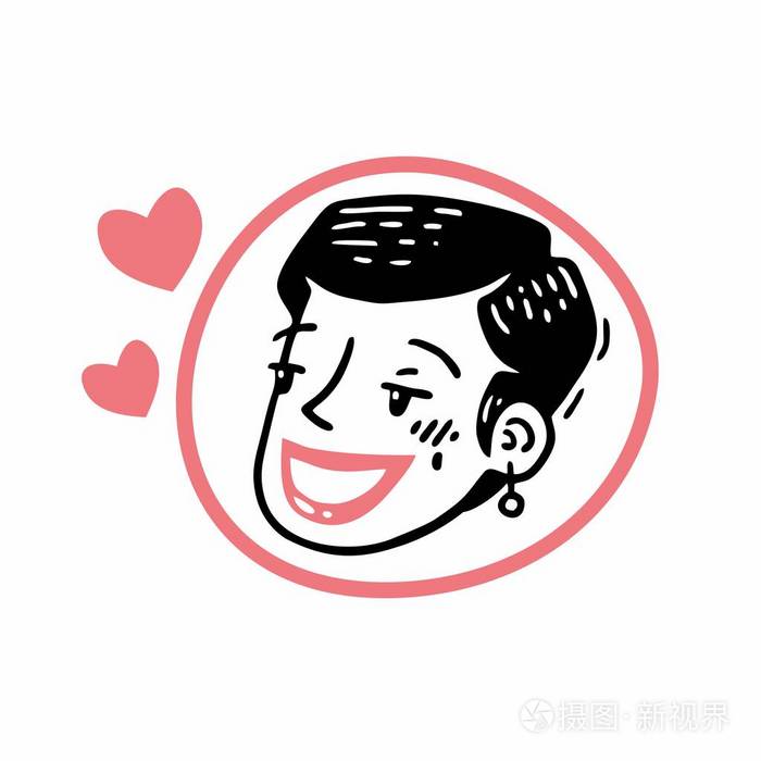 爱笑的脸标志可爱的小女孩