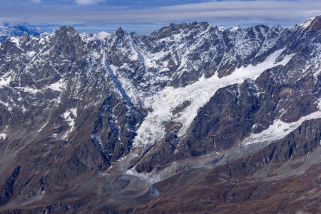 从阿尔卑斯山的马特宏峰冰川天堂瑞士的阿尔卑斯山全景