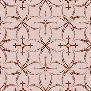 宗教无缝模式 月桂花冠 交叉花边视图的纹理 礼仪 葬礼背景 旋流程式化的装饰 绿色 白色色 矢量插画 正版商用图片0wnf6v 摄图新视界