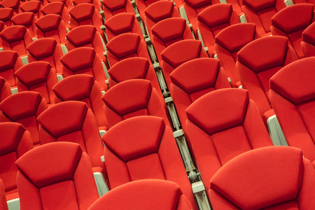 红色的电影院或剧院座椅