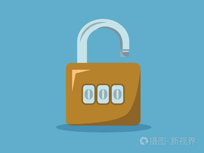 打开锁矢量图标安全和安全的抽象听音乐会