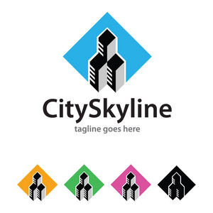 城市天际线标志模板设计
