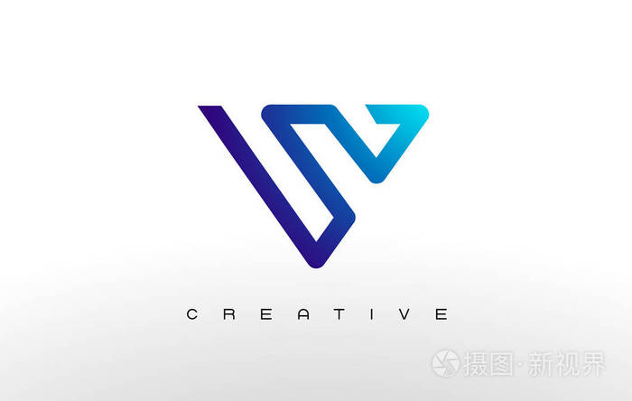 字母v 标志.v 信设计矢量