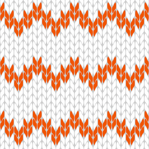 针织白色和橙色背景图案三角孤立的矢量