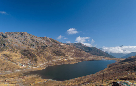 湖，自然，景观，甘托克，印度