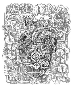 蒸汽朋克机制心蒸汽朋克机械心脏照片