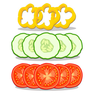 对蔬菜的主题的标志的插图