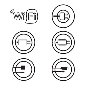 图标 Usb 电缆充电器