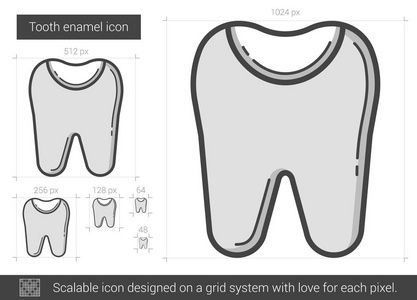 牙釉质线图标