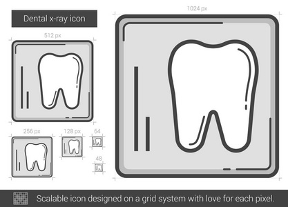牙科 x 线线图标