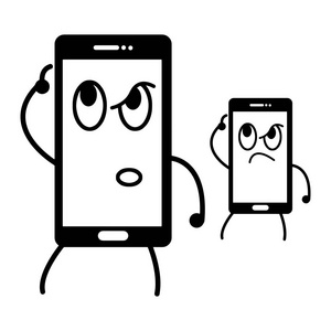 好奇插画插画矢量的满脸好奇,好奇心概念手机照片