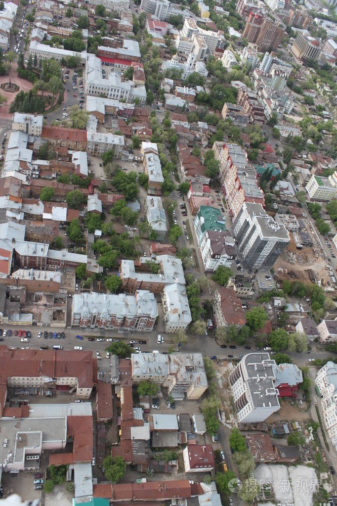 这座城市的萨马拉，从空中视图