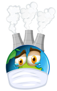 地球和空气污染的环境主题