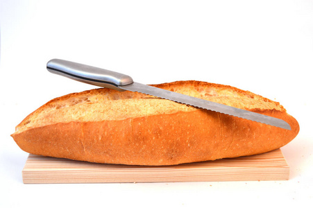 图片的面包切成两半