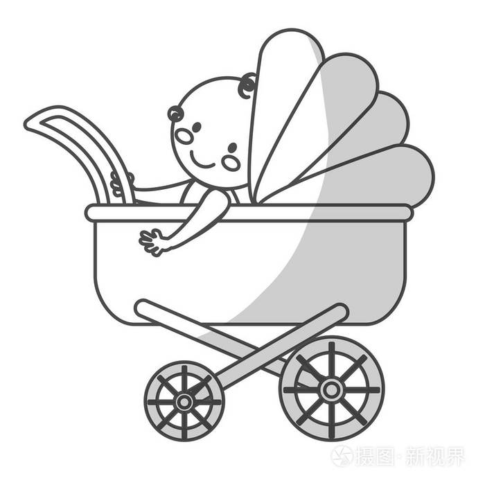 婴儿推车图标图像插画-正版商用图片0wif28-摄图新视界